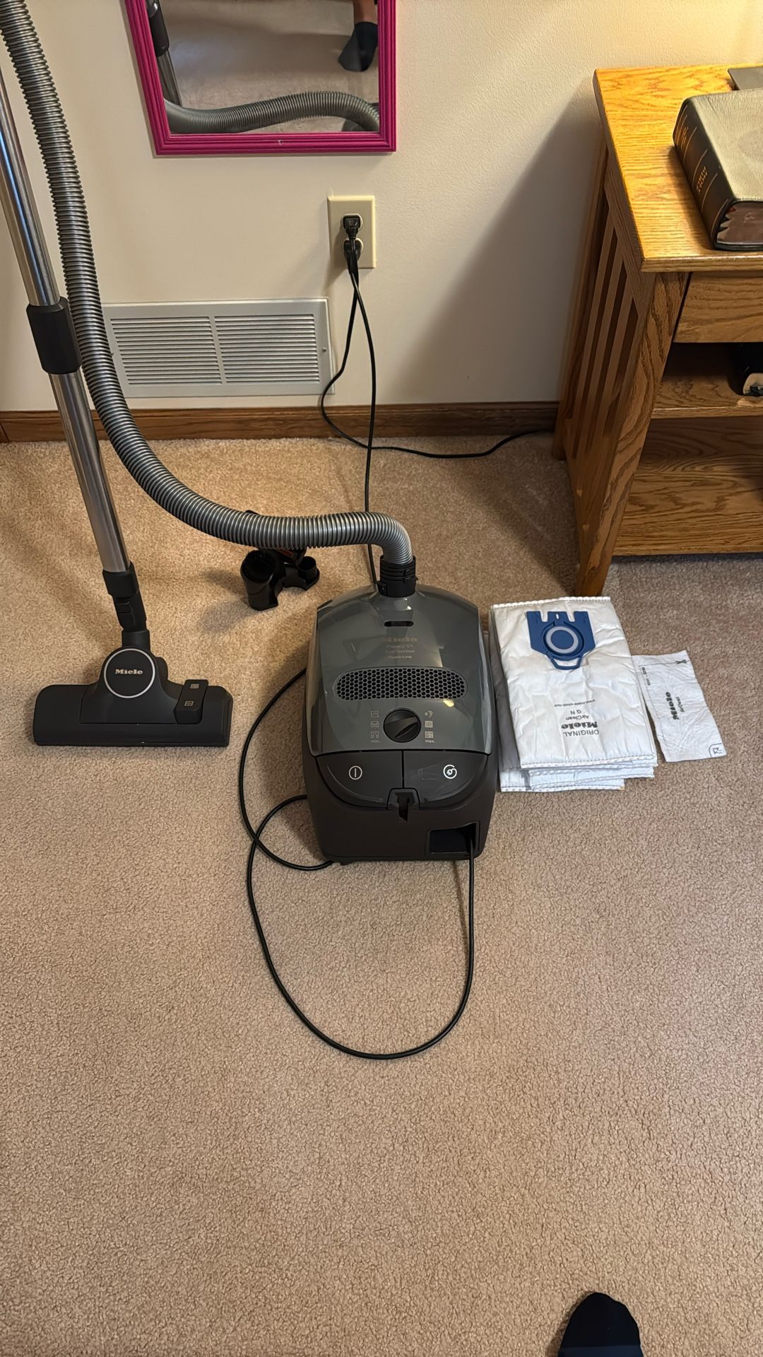 Miele Classic C1 Pure Suction PowerLine Vacuum With Replacement Bags And Filter