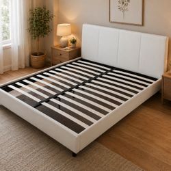 Bed frame white full size new