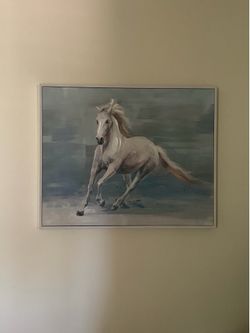 Horse picture in frame