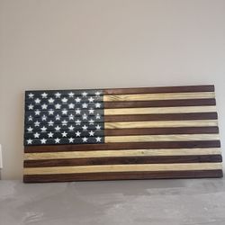 Custom Made Wood Flag