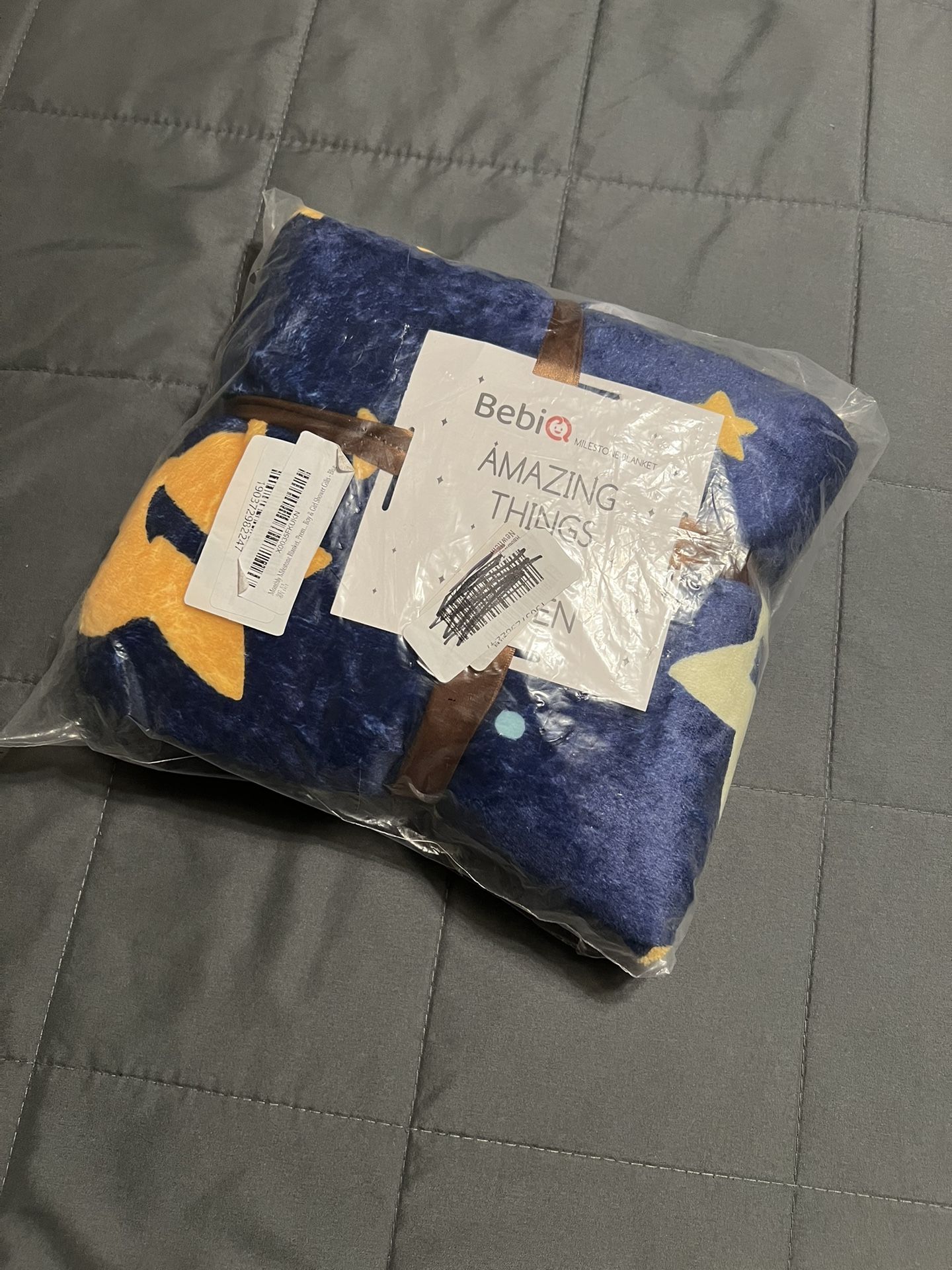 New Baby Monthly milestone Blanket