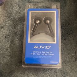 Auvio Stereo Earbuds W/ Carrying Case