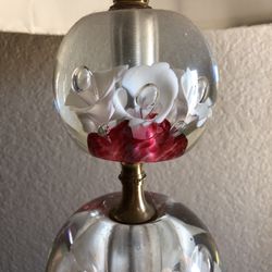 Blown Glass Paperweight Lamp
