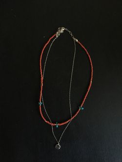 American Eagle- Turquoise/Silver Necklace