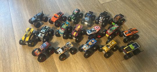 Lot of 18 Hot Wheels Monster Trucks (1:64 Scale)