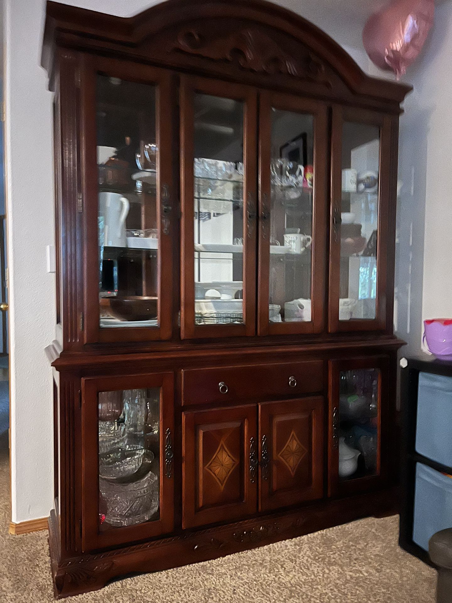 Cherry Wood Sideboard Cabinet.