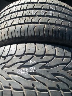 285 50 20 two good truck tires $25 each