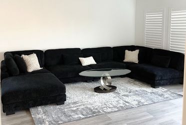 🛋️NEW!! Oversized Corduroy Sectional Sofa STILL IN BOX 📦