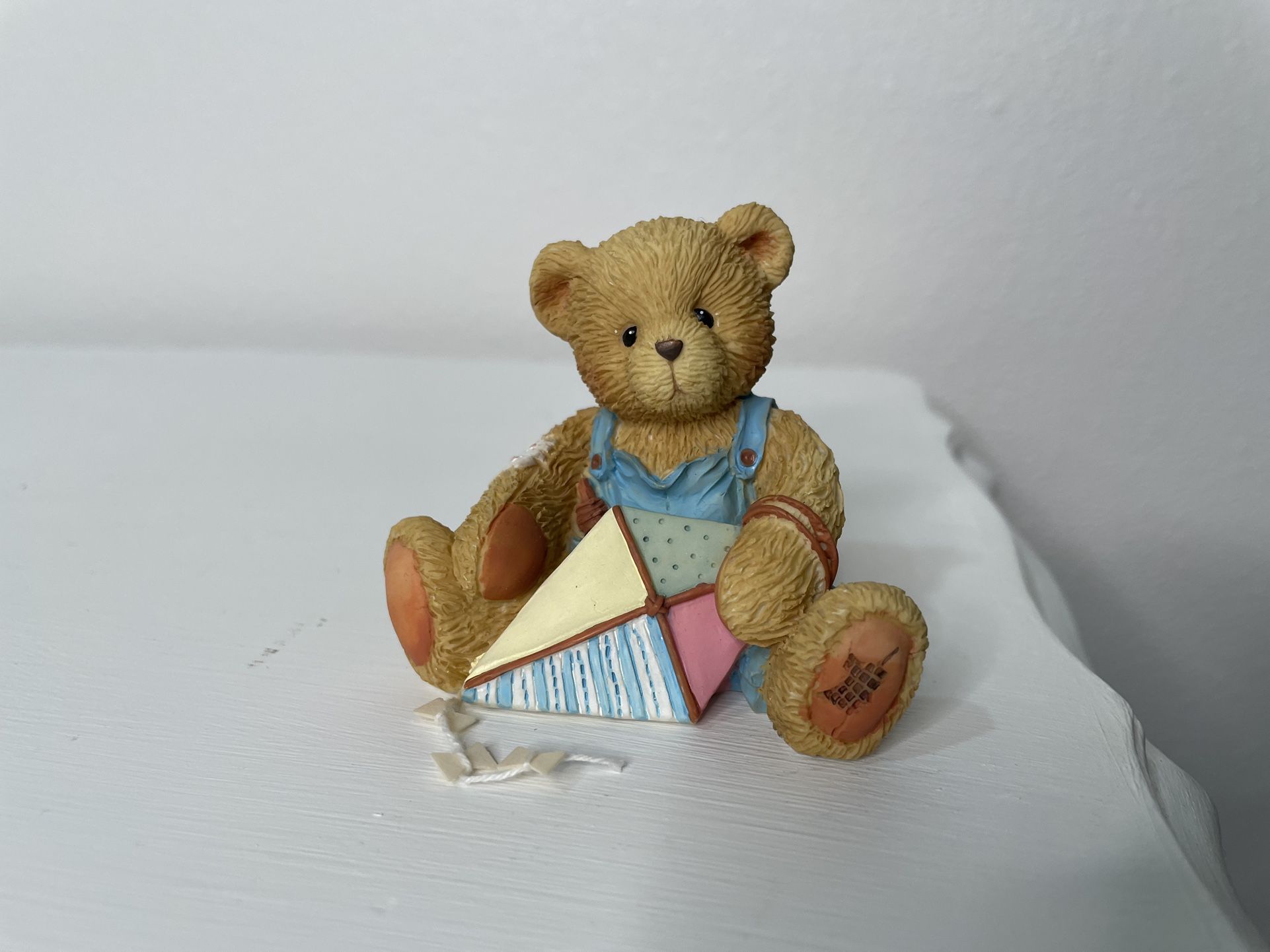 1993 Enesco Cherished Teddies “Mark” March Kite Flying - Bear Collectible 