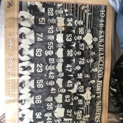 49ers team photo of first 1946 team poster size 20 x24 inches.