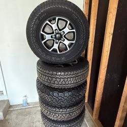 	2024 OEM Jeep wrangler TAKE OFF’s Rims & Tires – Mint Condition, Full Set of 5!