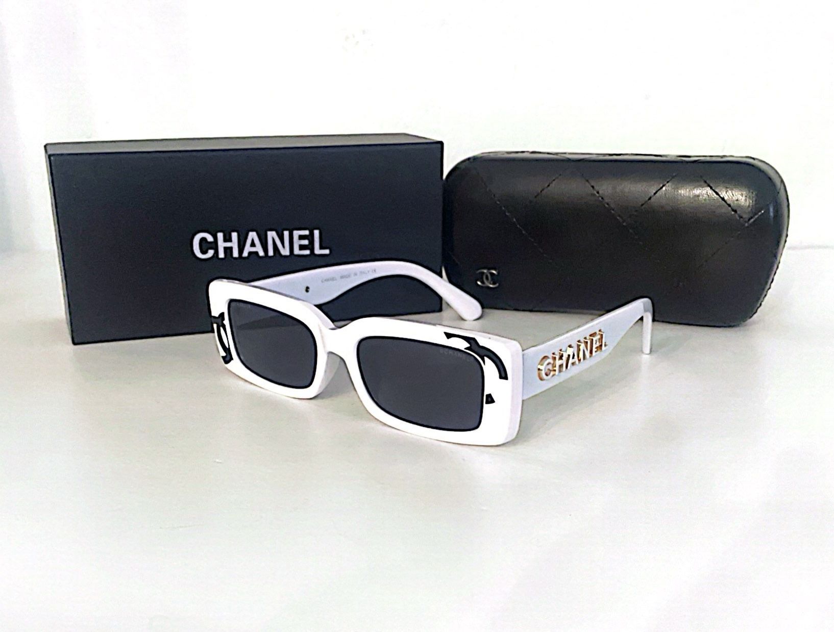 NEW CHANEL RECTANGULAR  White