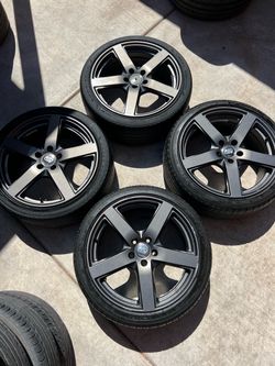 MSW 19in wheels 5x114.3 (5x4.5) Tires 235/40r19 fit Honda Toyota Lexus Hyundai Kia Tesla Nissan etc