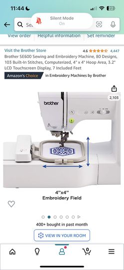  Brother SE600 Sewing and Embroidery Machine, 80