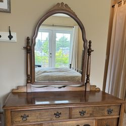 Antique Vanity with Mirror 