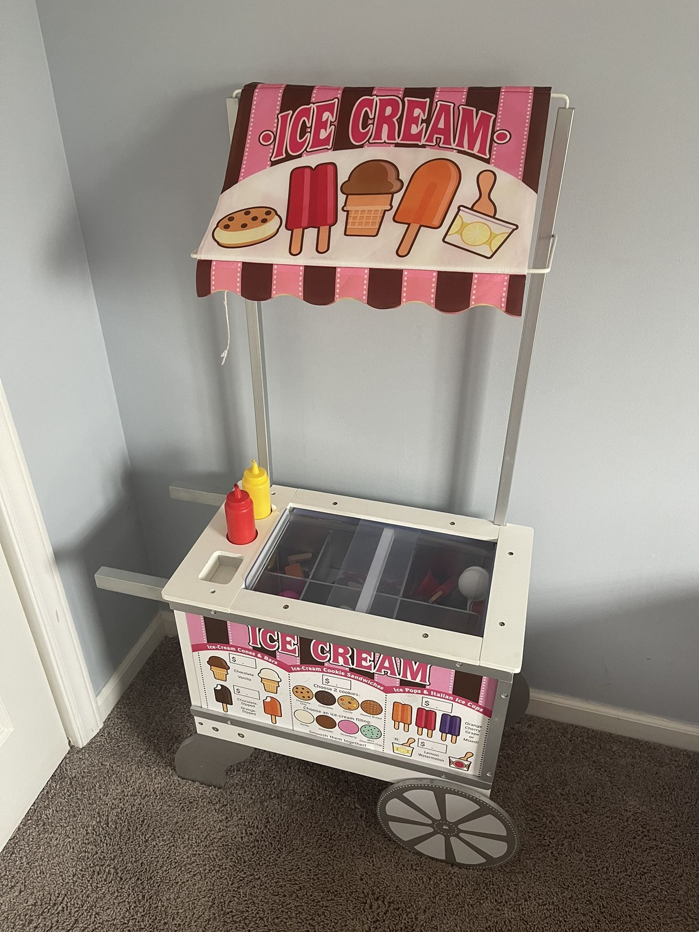 Melissa & Doug Ice Cream/hot Dog Cart