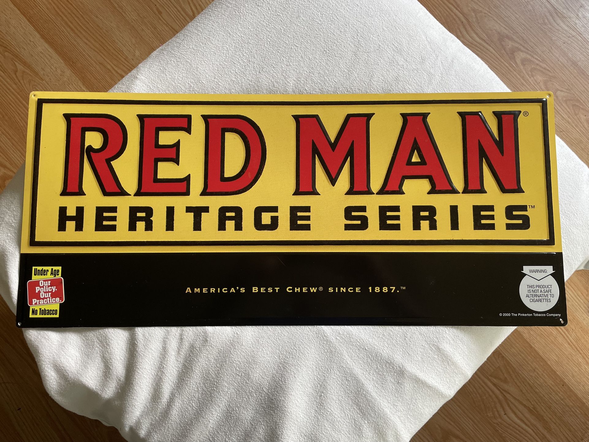 2000 Red Man Heritage Series Metal Sign