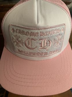 Chrome Hearts Pink And White Trucker Hat