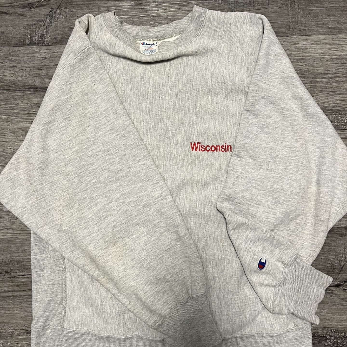 Vintage 90s Champion Wisconsin Athletic Dept. Reverse Weave 