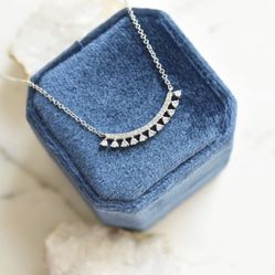 Sapphire Cut Diamond Necklace 