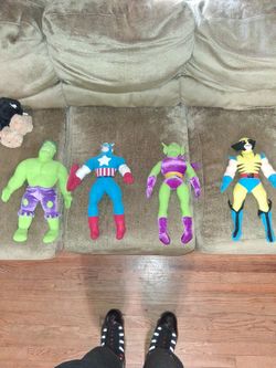 Marvel plushies.