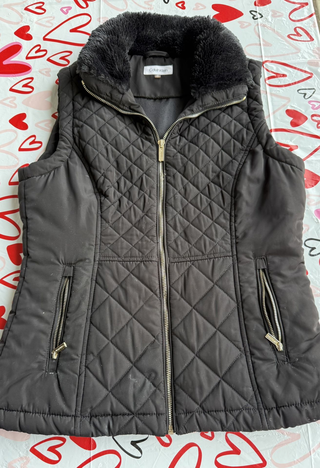Women’s Calvin Klein black quilted vest
