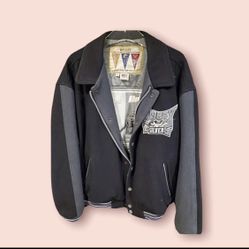 Avirex Black Varsity Jacket Wool 2XL 