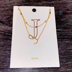 2 Layered Gold Initial Chain (J)
