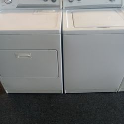 Matching washer and electric dryer set with warranty 