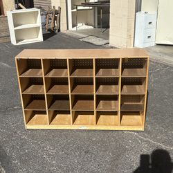 Kids Cubby Cabinet With Wheels- $35