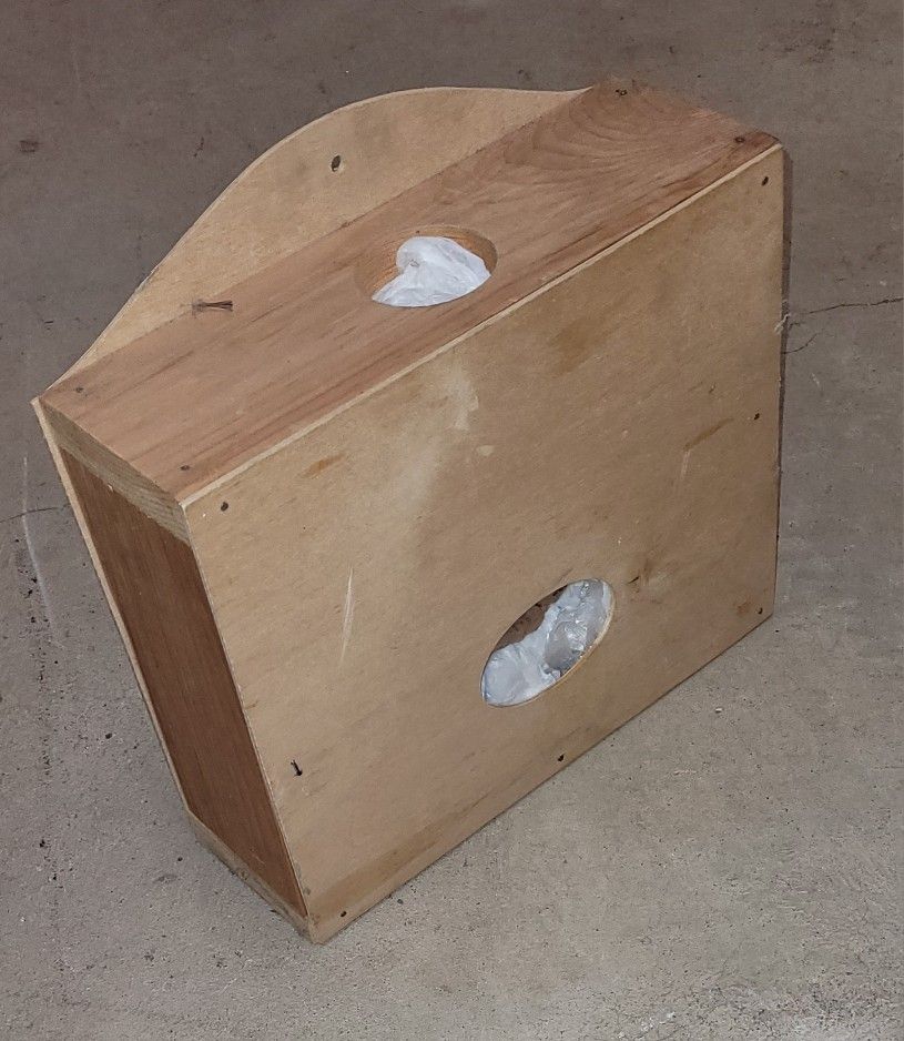 Plastic BAG Holder - Unfinished Wood