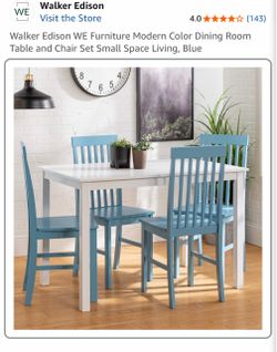 Walker Edison 5-Piece Dining Table and Chair Set