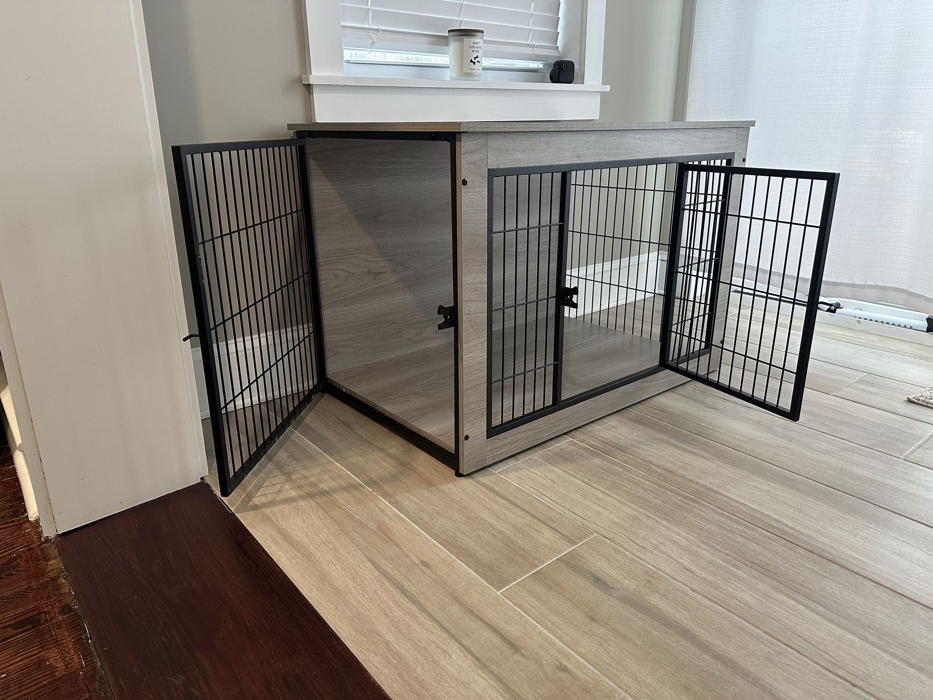 Large Dog Crate - Wooden Decorative