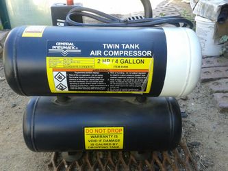 Air compressor twin tank