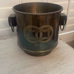 Vintage Brass Cache Pot / Planter