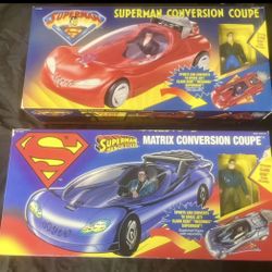 Vintage Superman Action Figure Vehicles Lot of (2) by Kenner 90s