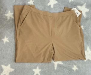 Tan Wide-Leg Trousers with Tags