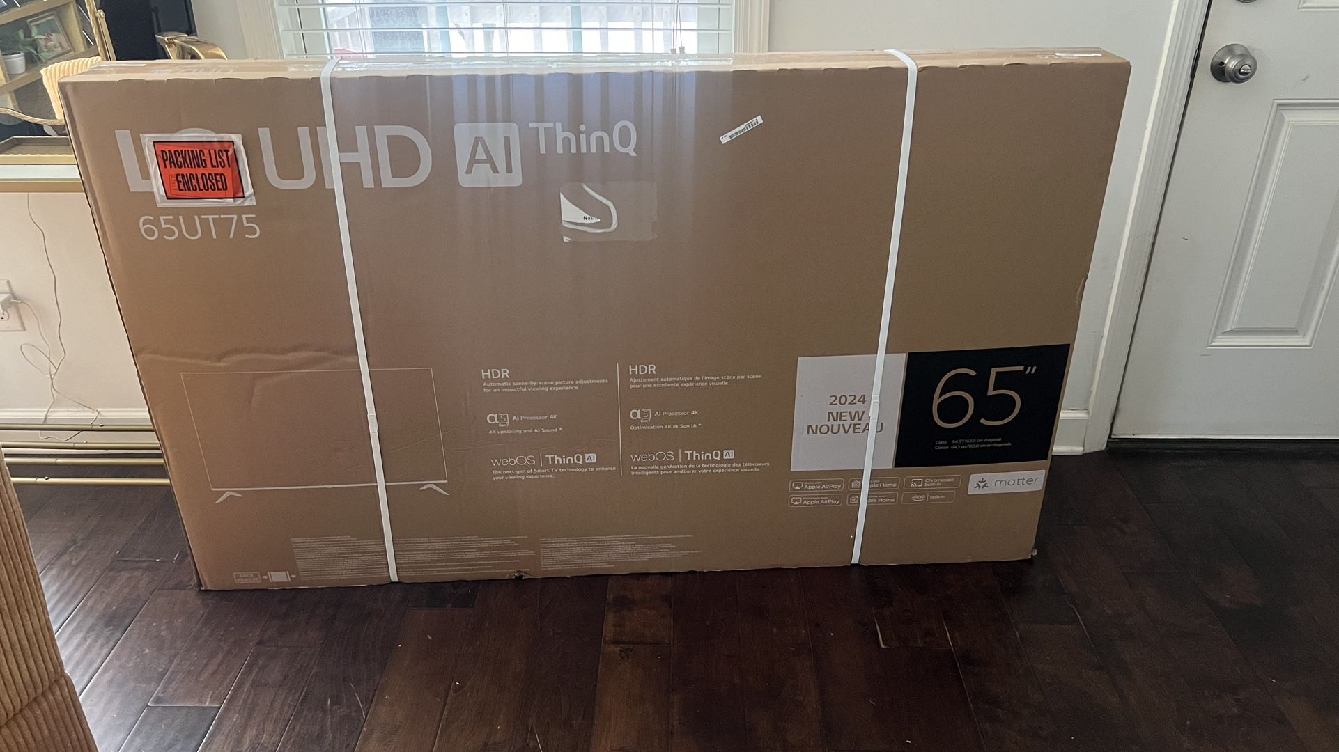 LG - 65” Class UT75 Series LED 4K UHD Smart webOS TV (2024) unopened