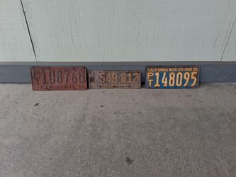 Vintage california license  plates