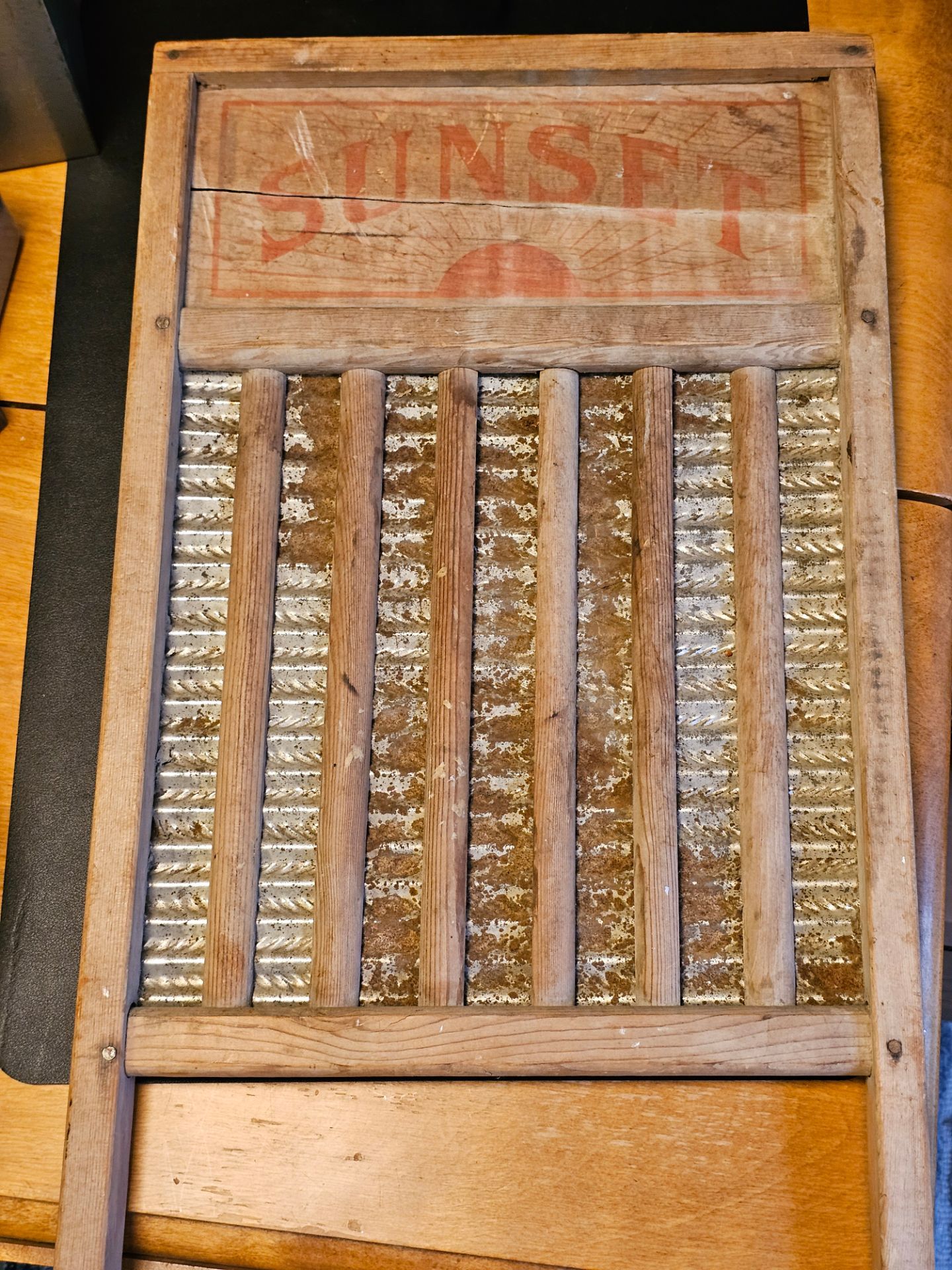 Antique Sunset Washing Board Shabby