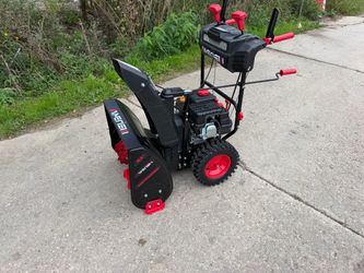 AMERISUN 24-Inch Gas Snow Blower with 212cc 4-Cycle OHV Engine, Recoil Start, 40Ft Snow Throwing for Decks, Driveways, and Sidewalks
