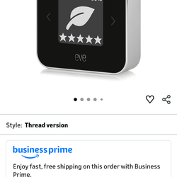 Eve Room - Indoor air Quality Sensor to Monitor air Quality (VOC), Temperature & Humidity, Apple HomeKit Technology, Bluetooth and Thread
