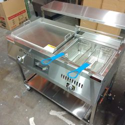 Griddle With Fryer 2 Basckets