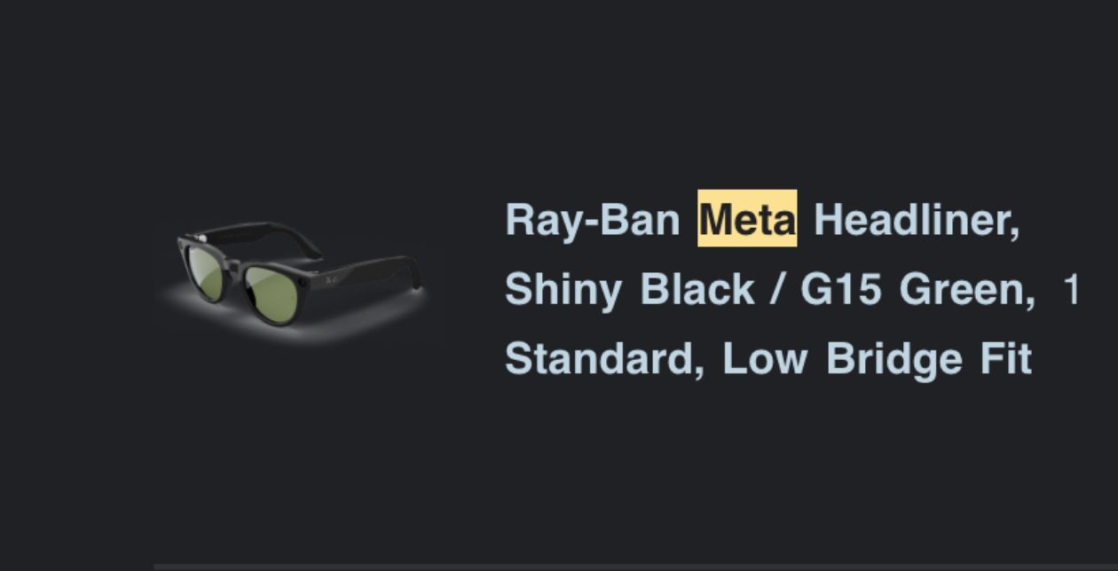 Meta Ray Ban Ai Glasses