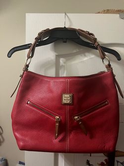 Dooney & Bourke Red Leather Hobo Bag
