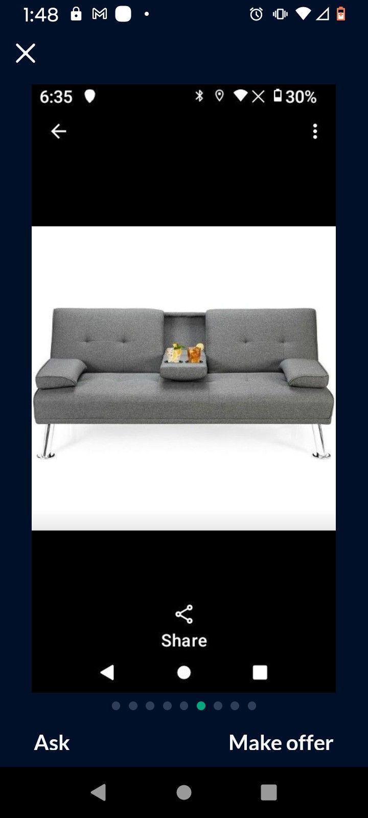 Dark Gray Futon Brand New In The Box Futon Sofa Futon Couch Sleeper Sofa Daybed π
