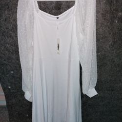 White Mini Dress Size xL  