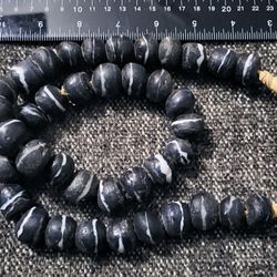 Large Vintage Glass Strand Of African Beads Jewelry Craft Supply