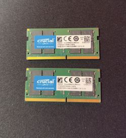 Crucial 64GB (2x32GB) DDR4 2666MHz PC4-21300 SODIMM Memory Ram