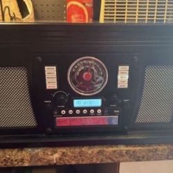 Last Chance Victrola - Record Player Navigator 8-in-1 Classic Record Player with Turntable - Black selling as is the description below Selling As Is
